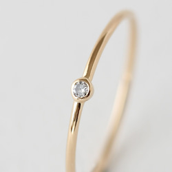 K18YG Diamond/1.8round grain ring 第2張的照片