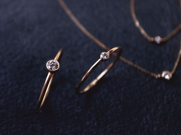 K18YG Diamond/1.8round grain ring 第10張的照片