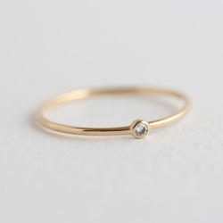 K18YG Diamond/1.8round grain ring 第4張的照片