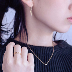 K18YG Diamond/1.8round grain ring 第9張的照片