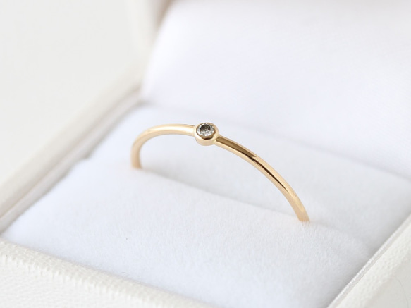 K18YG Diamond/1.8round grain ring 第7張的照片