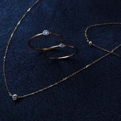 【set item】K18YG Diamond/2.5＆1.8 necklace＆bracelet 第10張的照片