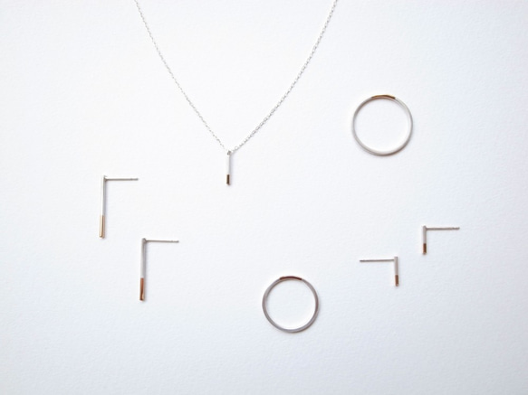 K18YG×silver950/ratio texture ring 第9張的照片