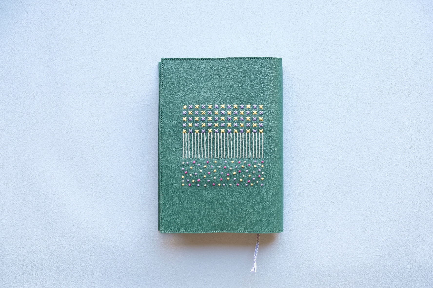 靴職人が作るブックカバー(green)
