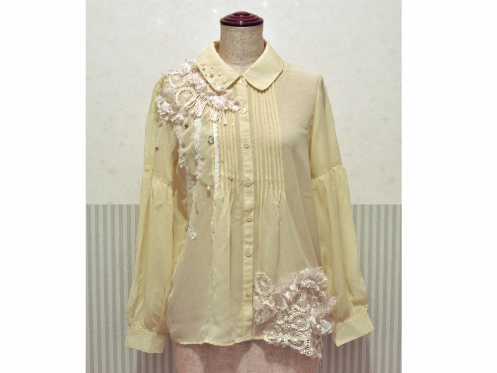 夏の雨ブラウス　アイボリー