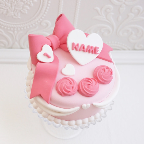 ピンクりぼんのクレイケーキセット ピンクりぼんのクレイケーキセット