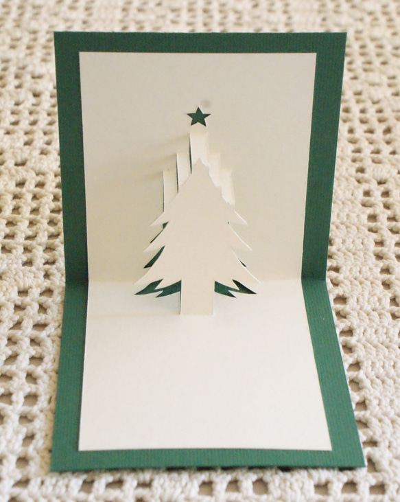 【送料込】ミニ クリスマスツリー 2枚セット（緑） 2枚目の画像