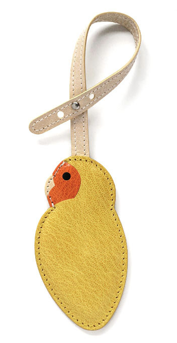 コザクラインコのチャーム ・イエロー×オレンジ[受注製作品]