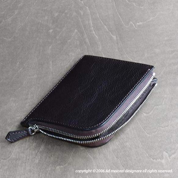 L型財布 "Leatus" ・チョコ×ブラウン 3枚目の画像