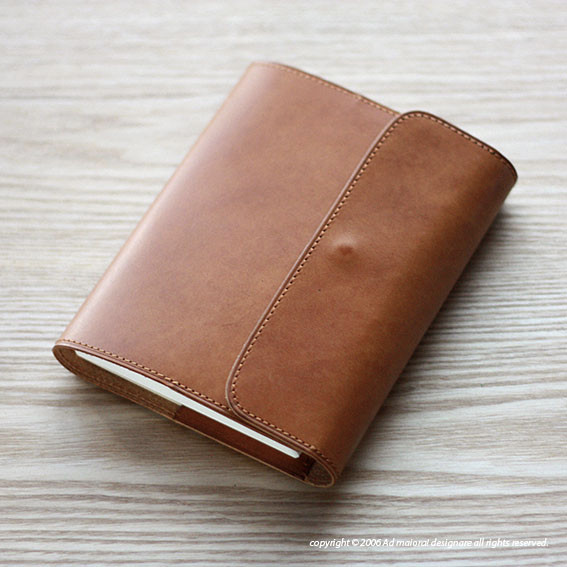 ほぼ日手帳カバー  A6手帳カバー・コニャック しおり付[受注製作品]
