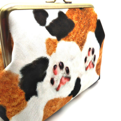 貓 ◇ 2way gamaguchi pouch with 內罐 15.5cm ◇ Calico cat 第5張的照片