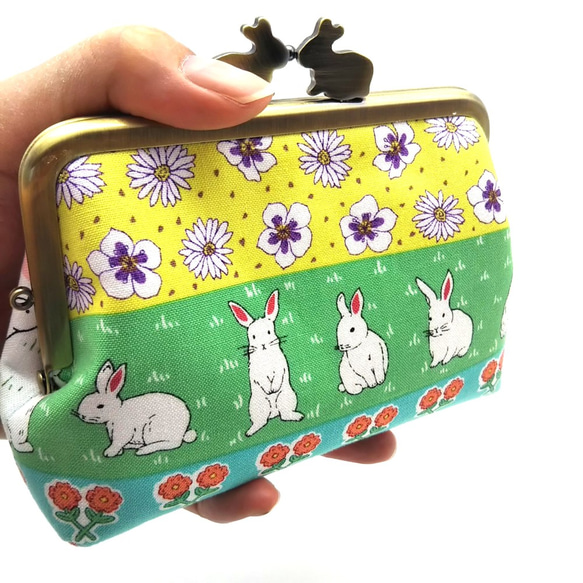 ◇兔子滿滿☆Gamaguchi Pouch ◇一對兔子 第5張的照片