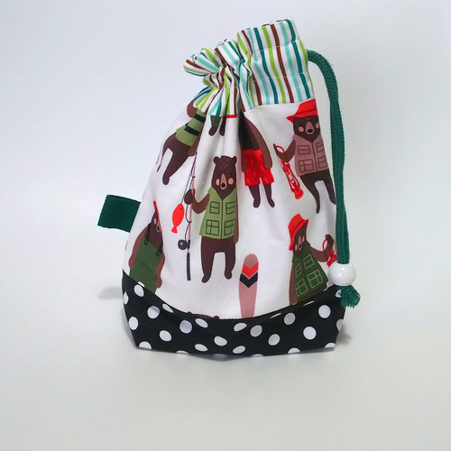 入学入園グッズ　コップ袋　くまさん コップ袋 巾着 くまさん その他入園グッズ cantik 通販 8449725