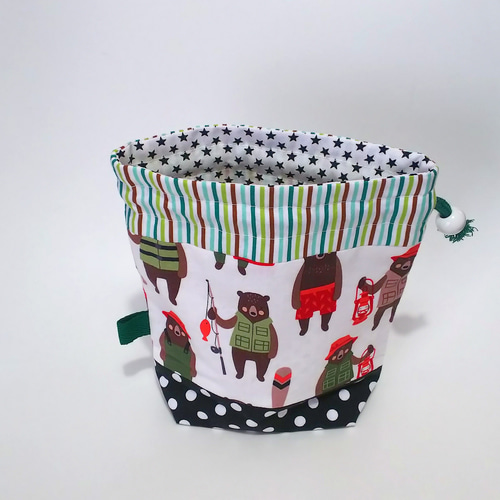 入学入園グッズ コップ袋 くまさん コップ袋 巾着 くまさん その他入園