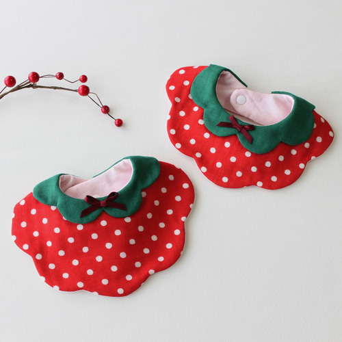 ＊新登場＊採れたてミニいちごなベビースタイ 新登場＊採れたてミニいちごなベビースタイ 新登場＊採れたてミニ