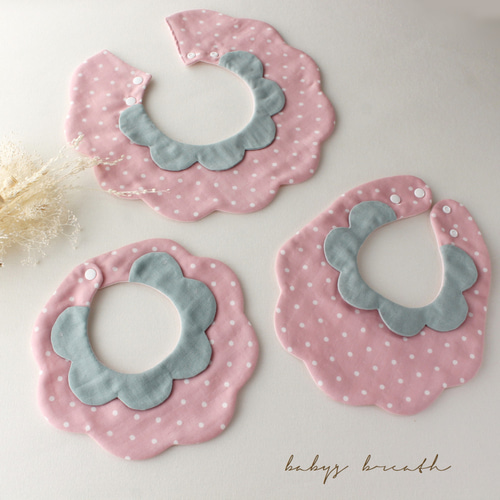 いちご スタイ ピンク 3サイズ 選択可 お名前 刺しゅう入れ スタイ