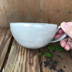 シンプルな粉引プレーンスープカップ 3枚目の画像