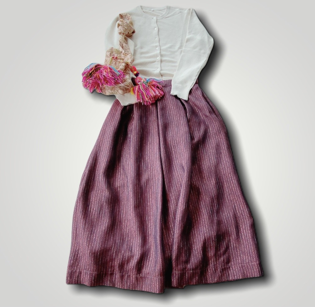 (送料無料) PUKKURI PURPLE SKIRT