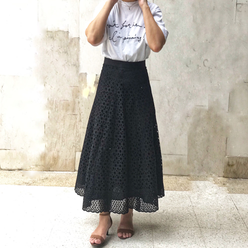 ■NAMED COLLECTIVE■ラインストーンマイクロスカートブラック ラインストーンカモメ ファッションフィット セータースカート