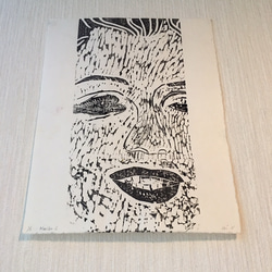 Marilyn C／木版画　★woodblock print 1枚目の画像
