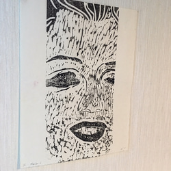 Marilyn C／木版画　★woodblock print 2枚目の画像