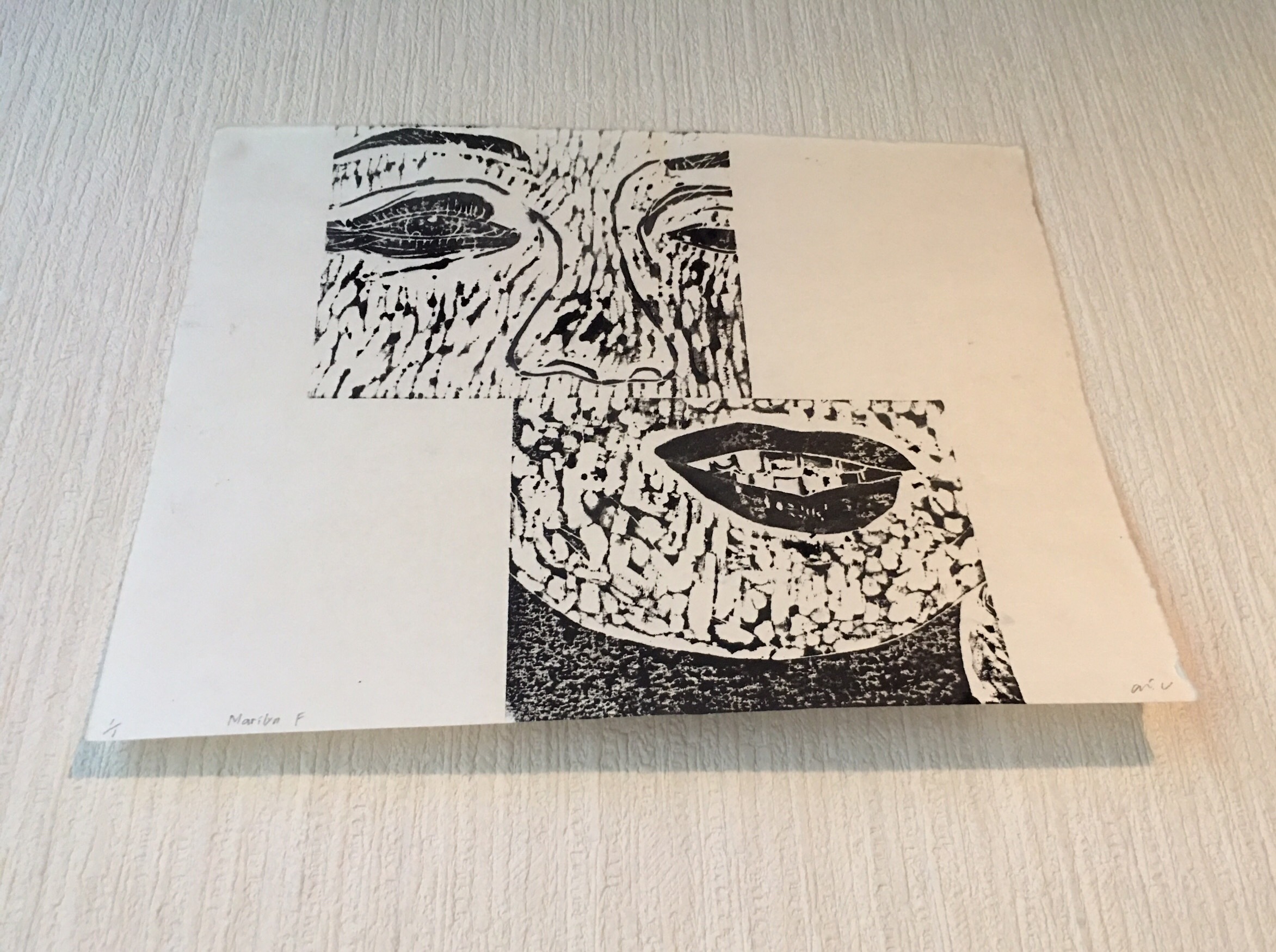 Marilyn F／木版画 ☆woodblock print 版画 上村愛 通販｜Creema 