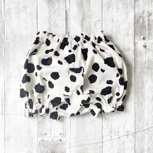 まんまるスタイ&カボチャパンツ(モノクロチェック)