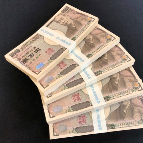 100万円札束 5束 500万円分 財布に入れて金運アップ 競馬 宝くじ 開運