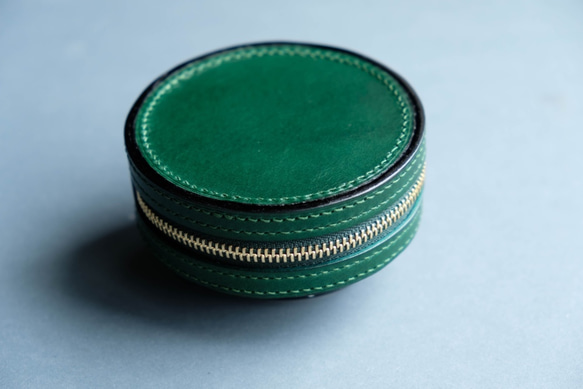Coin Man 駒縫零錢圓盒 Italian leather buttero 第3張的照片