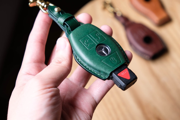 Mercedes-Benz Key Case賓士車鑰匙皮套 Italian leather buttero 第3張的照片