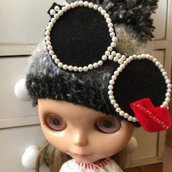 うさぎのふわふわ帽子 ブライスアウトフィット ハンドメイド うさぎ 着ぐるみ ブライス アウトフィット ハンドメイド