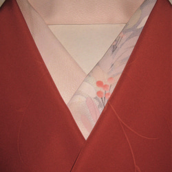 【新品】丹後ちりめん半衿(墨絵風の小紋柄)　正絹　三つ折り縫い始末 正絹 1枚目の画像