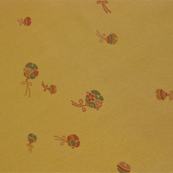 【新品】正絹帯揚げ　マスタード色に鈴　153㎝　シルク  着付け小物  　ストール 3枚目の画像