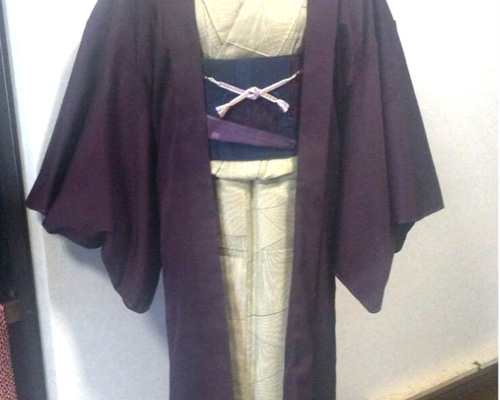 正絹】新品・縦絽・長羽織(亀甲透かし柄） 春夏羽織 着物 kimono-sino 