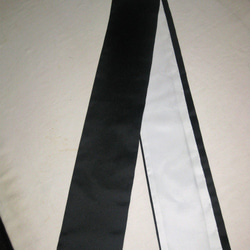 【新品】正絹重ね衿(シルクサテン黒)･広巾伊達襟 2枚目の画像