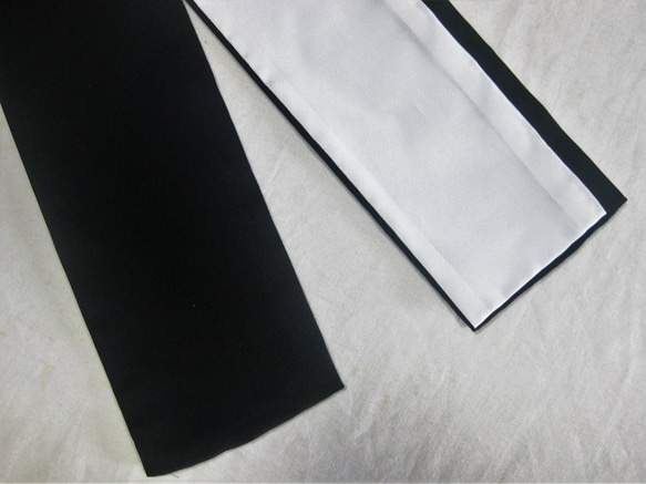 【新品】正絹重ね衿(シルクサテン黒)･広巾伊達襟 3枚目の画像