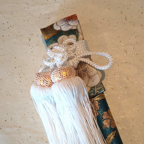 正絹】花嫁 筥迫 懐剣 2点セット 西陣帯地 コバルトブルーブルー