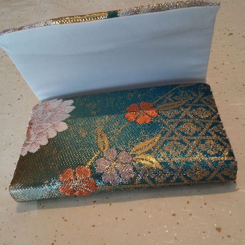 正絹】花嫁 筥迫 懐剣 2点セット 西陣帯地 コバルトブルーブルー