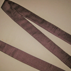 新品【正絹】帯揚のような仮紐・ダークなパープルグレー165㎝　オリジナル品 　半幅帯の帯揚げ 4枚目の画像