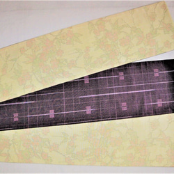【新品】正絹紬半幅帯･リバーシブル･長尺･つなぎ目なし 1枚目の画像