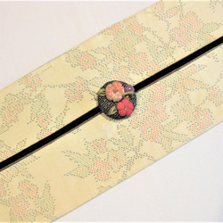 【新品】正絹紬半幅帯･リバーシブル･長尺･つなぎ目なし 4枚目の画像