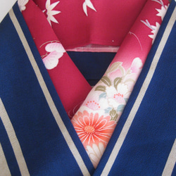 正絹半衿(ボルドー菊)　シルク  着付け小物 1枚目の画像