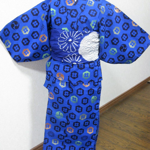 新品】本染ゆかた(身長95~112㎝) 男の子の浴衣 揚げ代含む 伝統染め(注