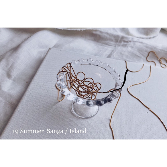 Sanga / 海花 - 珍珠蕨 樹脂藝術垂墜式耳環|可改夾式 第6張的照片