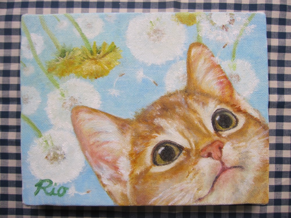 　可愛い子猫たち 絵画　油絵　uF6-050520