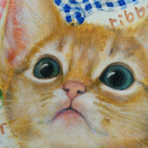 riri様専用ページ 猫の油彩画2点セット - メルカリ riri様専用ページ