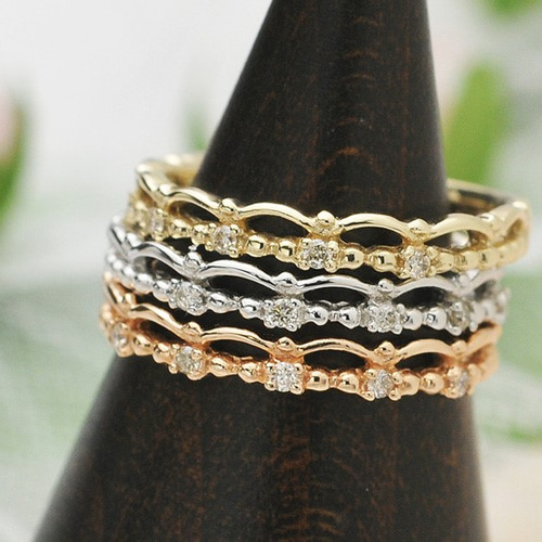 ソ*マ様 K10イエローゴールド☆天然石＆ダイヤモンド☆ティアラデザインリング ソ*マ様 K10イエローゴールド☆天然石＆ダイヤモンド☆ティアラ