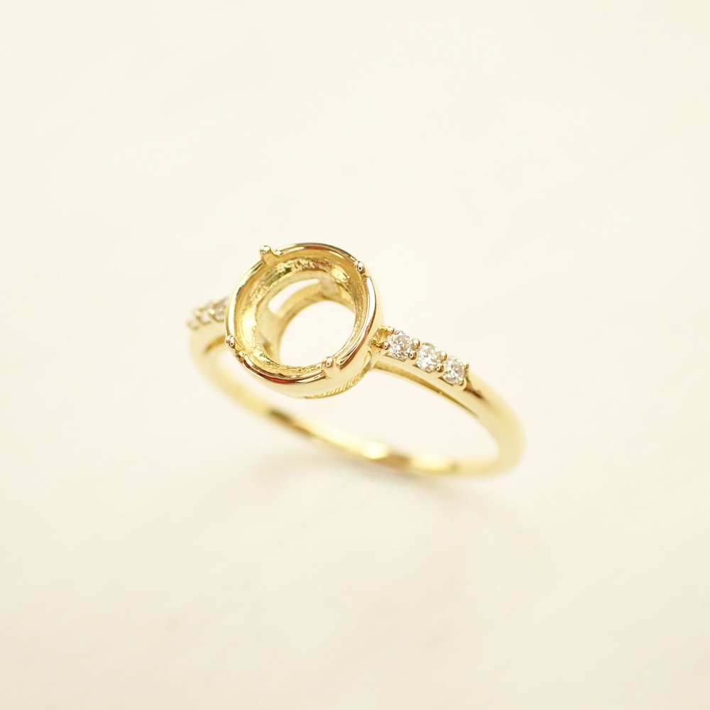 ☆空枠より製作販売JK6880☆k18YGイエロー:k18PGピンク:k18WGホワイト:Pt900プラチナ枠のみ☆