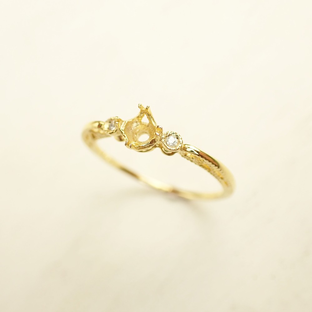 ☆空枠より製作販売JK31801☆k18YGイエロー:k18PGピンク:k18WGホワイト:Pt900プラチナ枠のみ☆