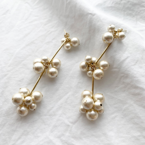 コットンパール ピアス/イヤリング ピアス（スタッド・一粒） jolie 